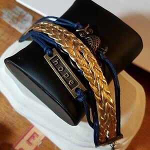 Multi Layer Vegan Leather Bracelet 7"